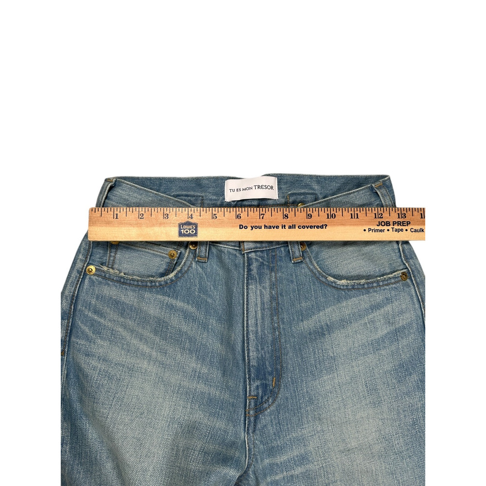 Tu Es Mon Tresor Emerald Jean Womens Size 25 High Rise Straight Boyfriend Fit - Picture 7 of 10